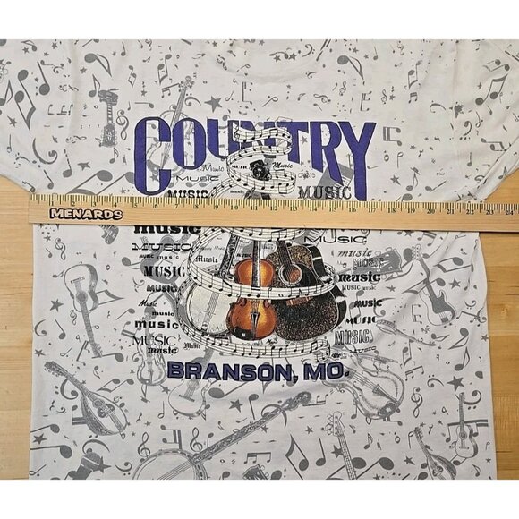VTG Branson Country Music Shirt Single Stitch Tee Shirt Size XL All Over Print - Picture 7 of 10